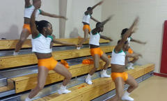 give us an f for fabulous! watch alabama's all male cheer team—the prancing elites of mobile!